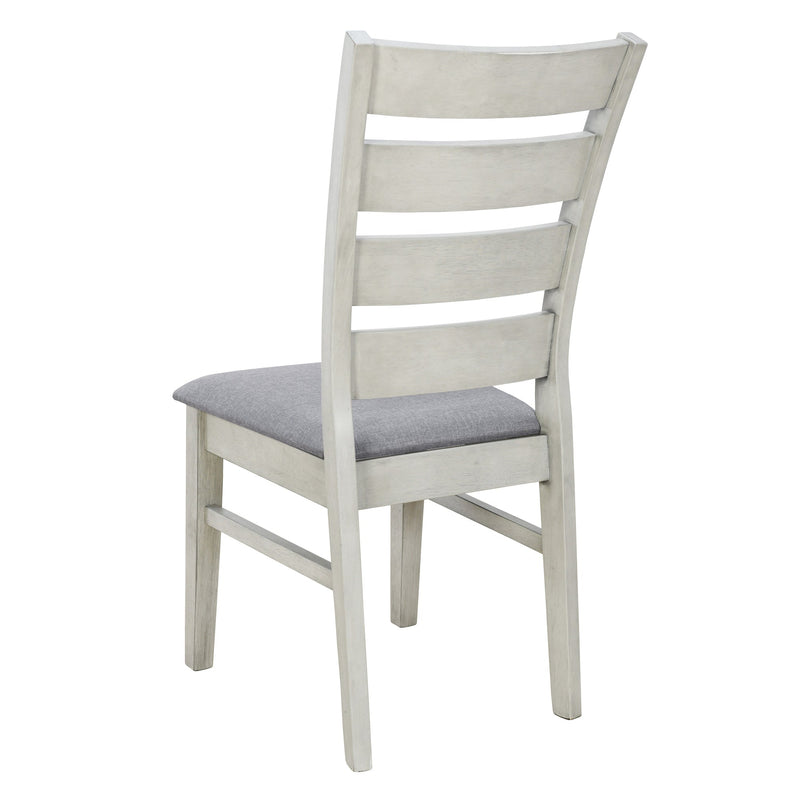 6-Piece Retro 59"L Rectangular Dining Table Set, Table with Unique Legs and 4 Upholstered Chairs & 1 Bench for Dining Room and Kitchen (White)