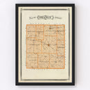 Vintage Map of Orange County, Indiana 1876