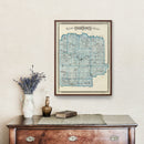 Vintage Map of Washington County, Indiana 1876