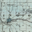 Vintage Map of Washington County, Indiana 1876