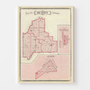 Vintage Map of Scott County, Indiana 1876