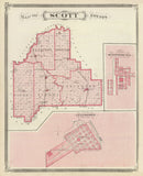 Vintage Map of Scott County, Indiana 1876