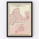 Vintage Map of Scott County, Indiana 1876