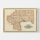Vintage Map of Jefferson County, Indiana 1876