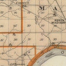 Vintage Map of Jefferson County, Indiana 1876