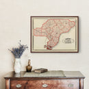 Vintage Map of Clark County, Indiana 1876