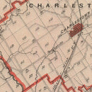 Vintage Map of Clark County, Indiana 1876