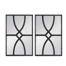 Rectangular Wooden Wall Mirror With Antique Frame, Vertical Or Horizontal Home Decor For Living Room (Set of 2) by HouseOfZazla