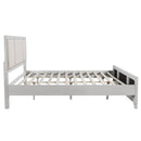 King Size Bed Frame with Upholstered Headboard