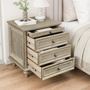 Farmhouse Nightstands with 4 Drawers and Pull-Out Shelf by HouseOfZazla