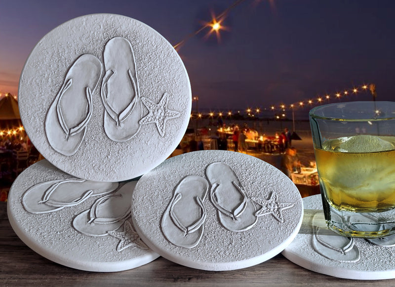 Flip Flop Drink Coasters, installed in a room