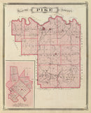 Vintage Map of Pike County, Indiana 1876
