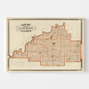 Vintage Map of Gibson County, Indiana 1876