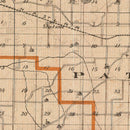 Vintage Map of Gibson County, Indiana 1876
