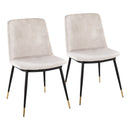 Wanda - Contemporary Chair (Set of 2) - Black / Beige by HouseOfZazla