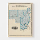 Vintage Map of Crawford County, Indiana 1876