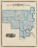 Vintage Map of Crawford County, Indiana 1876