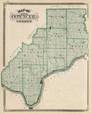 Vintage Map of Spencer County, Indiana 1876