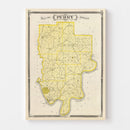 Vintage Map of Perry County, Indiana 1876