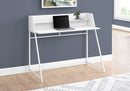 Computer Desk for Home Office with Marble Look and Storage Shelves by HouseOfZazla