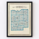 Vintage Map of Dubois County, Indiana 1876