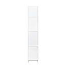 Freestanding Cabinet With Inadjustable Shelves And Two Doors For Kitchen, Dining Room - White