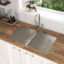 Modern Double Bowl Undermount Sink Design With 10" Deep Basins by HouseOfZazla