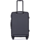 3 Piece Luggage Sets ABS Lightweight Suitcase with Two Hooks, Spinner Wheels, TSA Lock, (20/24/28) Black