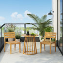 Outdoor Dining Side Chair (Set of 2) - Teak Finish