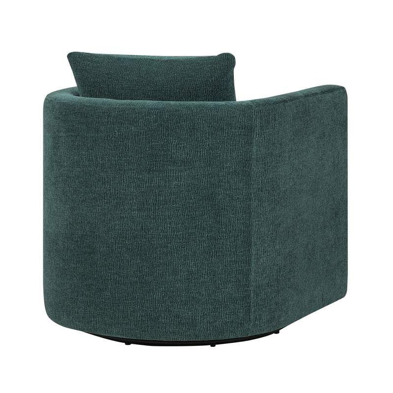 Sutton - Swivel Barrel Chair - Peacock, photo 4 of 13