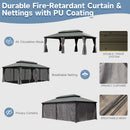 14' x 20' Hardtop Gazebo Outdoor Metal Gazebo Canopy by HouseOfZazla