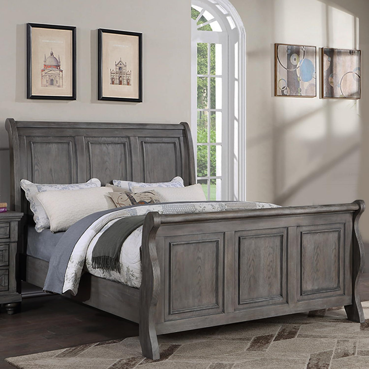 3 Piece Bedroom Set, Bed With 2 Nightstands, photo 12 of 32
