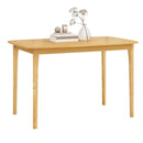 48 Inch Solid Wood Dining Table with Rubber Wood Supporting Legs for Kitchen Dining Room-Natural