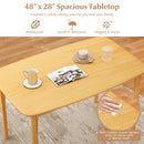 48 Inch Solid Wood Dining Table with Rubber Wood Supporting Legs for Kitchen Dining Room by LJGDeals