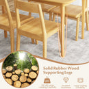 48 Inch Solid Wood Dining Table with Rubber Wood Supporting Legs for Kitchen Dining Room by LJGDeals