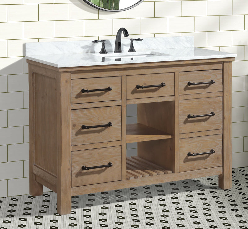 Lauren 48" Bathroom Vanity Weathered Fir Finish