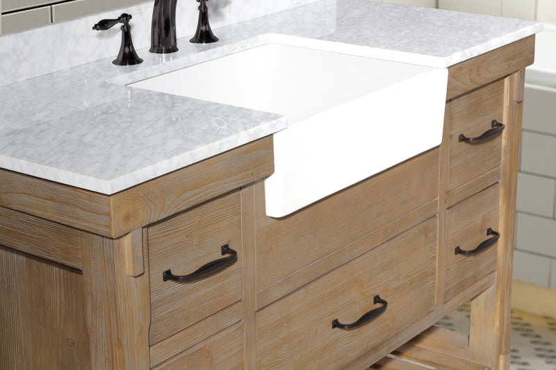 Marina 48" Bathroom Vanity Weathered Fir Finish