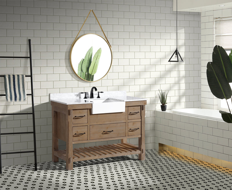 Marina 48" Bathroom Vanity Weathered Fir Finish