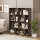 48 Inch 4-Tier Geometric Bookshelf with 8 Cubes for Living Room Bedroom by DirectDeals