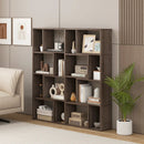 48 Inch 4-Tier Geometric Bookshelf with 8 Cubes for Living Room Bedroom by LJGDeals