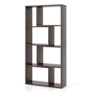 48 Inch 4-Tier Geometric Bookshelf with 8 Cubes for Living Room Bedroom by DirectDeals