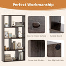 48 Inch 4-Tier Geometric Bookshelf with 8 Cubes for Living Room Bedroom by LJGDeals