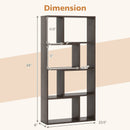 48 Inch 4-Tier Geometric Bookshelf with 8 Cubes for Living Room Bedroom by DirectDeals