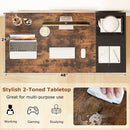 48 Inch Computer Desk with 2 Fabric Drawers Industrial Home Office Desk-Rustic Brown by LJGDeals