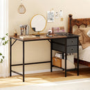 48 Inch Computer Desk with 2 Fabric Drawers Industrial Home Office Desk-Rustic Brown by LJGDeals