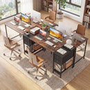 48 Inch Computer Desk with 2 Fabric Drawers Industrial Home Office Desk-Rustic Brown by LJGDeals
