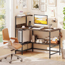 48 Inch Computer Desk with Power Outlets and Storage Shelves by LJGDeals