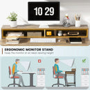 48 Inch Computer Desk with Monitor Stand Drawer and Shelves by LJGDeals