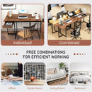 48 Inch Computer Desk with Metal Frame and Adjustable Pads by LJGDeals