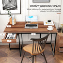 48 Inch Computer Desk with Metal Frame and Adjustable Pads